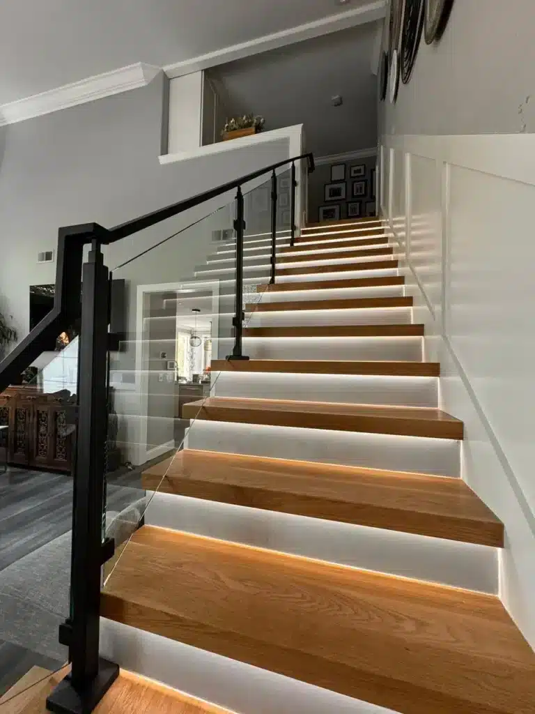 Black Post Glass Railing system