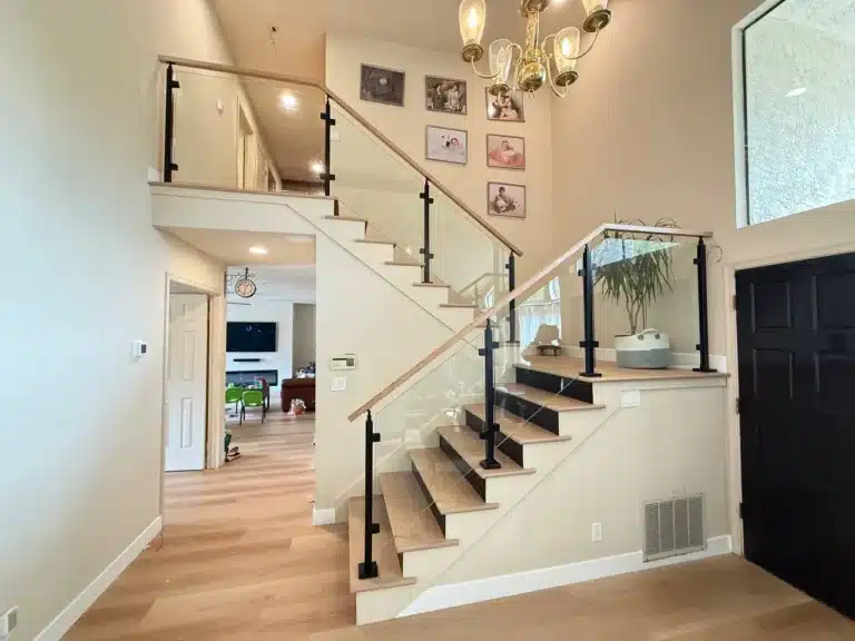 Black Post Glass Railing system