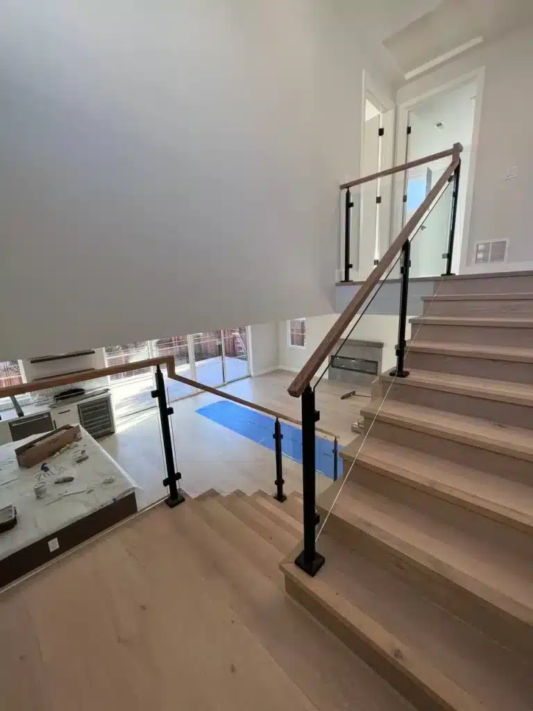 Black Post Glass Railing system