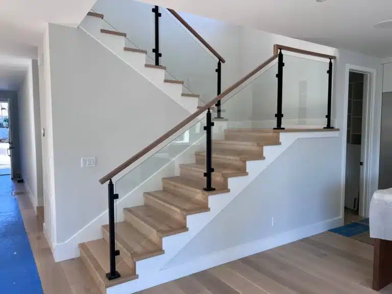 Black Post Glass Railing system