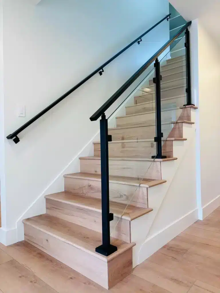 Black Post Glass Railing system