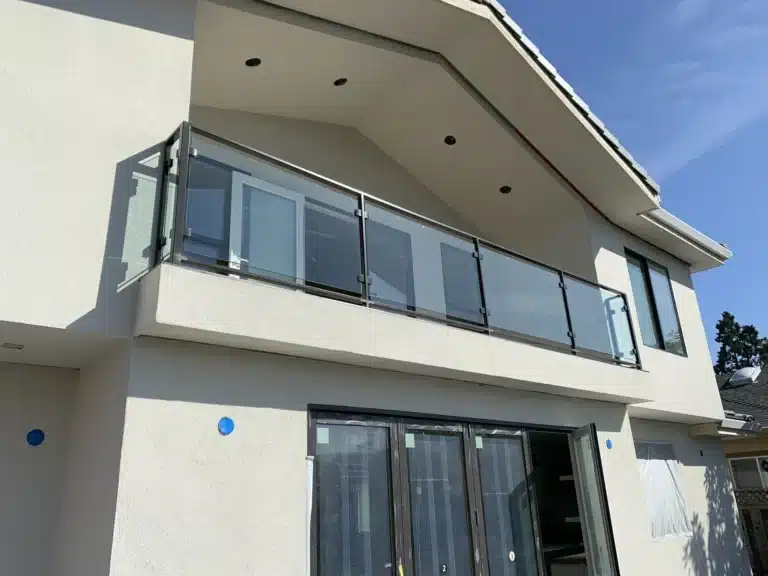 Black Post Glass Railing system