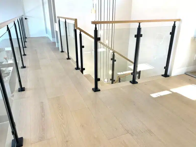 Black Post Glass Railing system