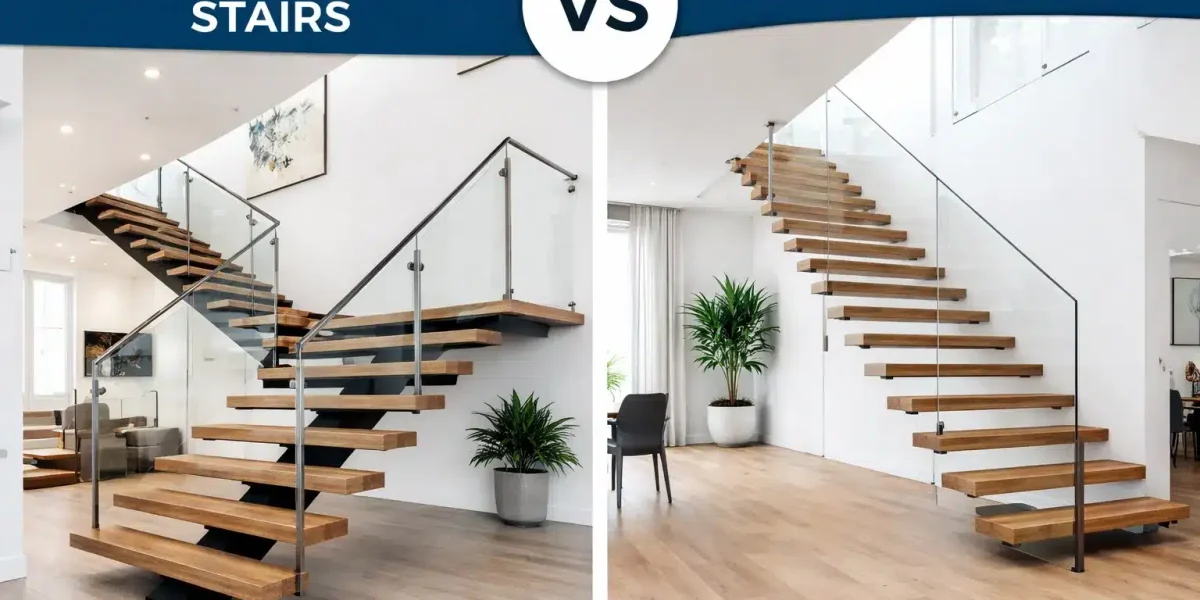 Mono Stringer Stairs vs Floating Stairs